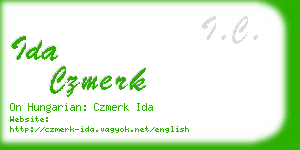 ida czmerk business card